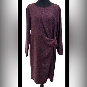 🆕Torrid NWT size 2 (2X / 18-20) ladies stretch pink glitter dress side tie party